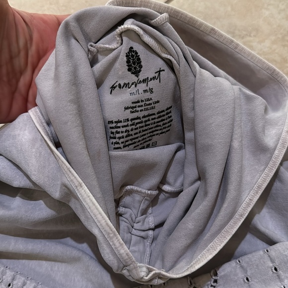 NWOT free people hooded good karma running top - Picture 5 of 7